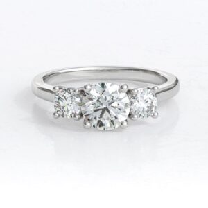 Trilogy round brillaint diamond engagement ring